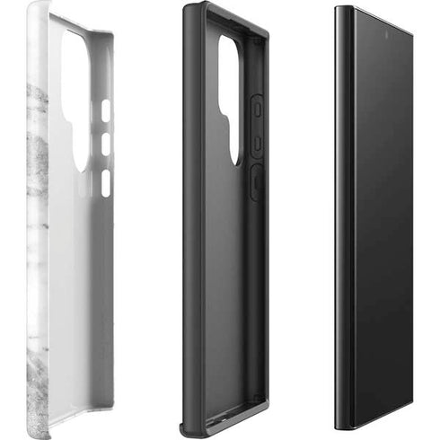 Silver Marble Galaxy S25 Ultra Impact Case